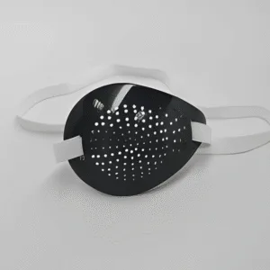 SoloShield Blue Polycarbonate Eye Shields, Pinhole Design with Latex-Free Foam Lining & Strap