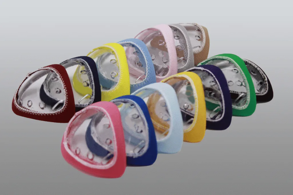 Clear Polycarbonate Eye Shields with Assorted Color Loop Covers