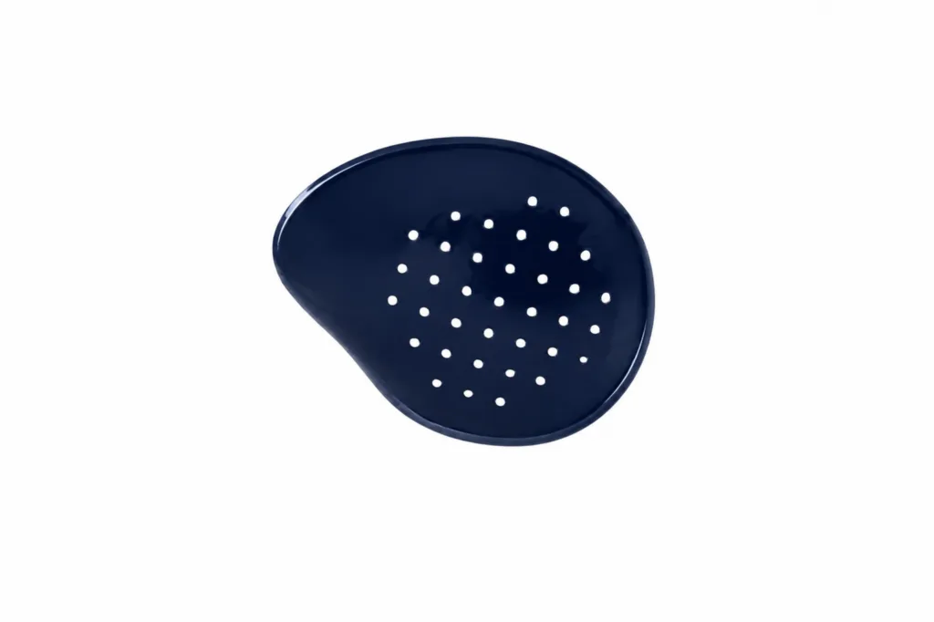 Blue Polycarbonate Eye Shields, Deep Shell Pinhole Design – LEFT EYE