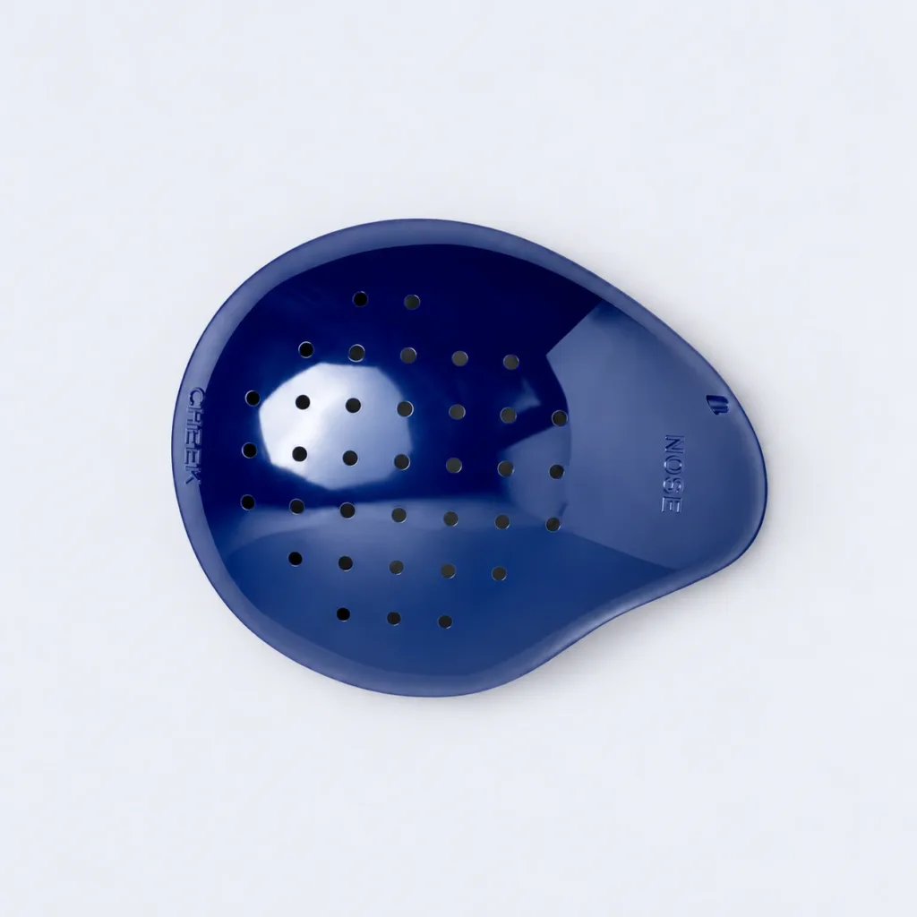 Blue Polycarbonate Pinhole Design Eye Shields, Deep Shell – RIGHT EYE