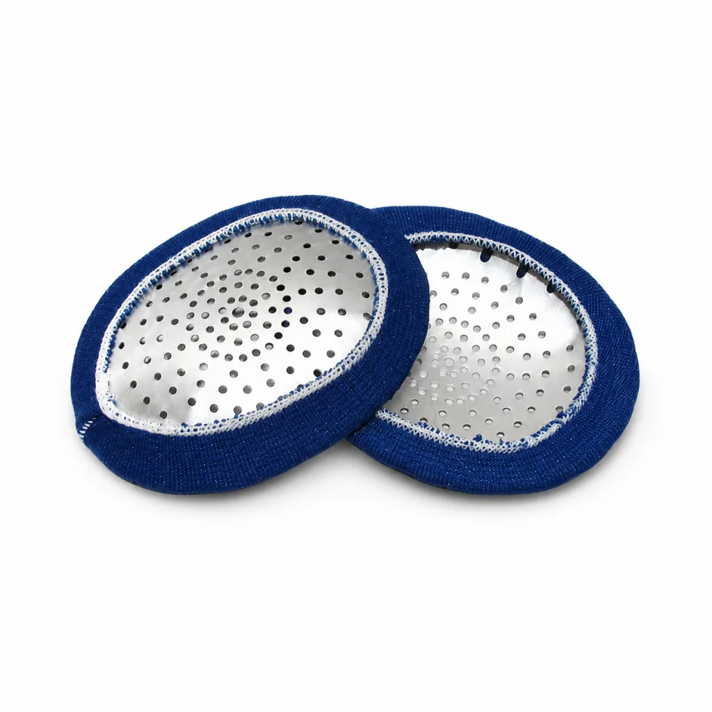 Fox Aluminum Pinhole Eye Shields with Royal Blue Loop Covers