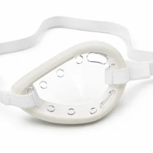 SoloShield Clear Polycarbonate Vented Eye Shields with Latex-Free Foam Lining & Strap