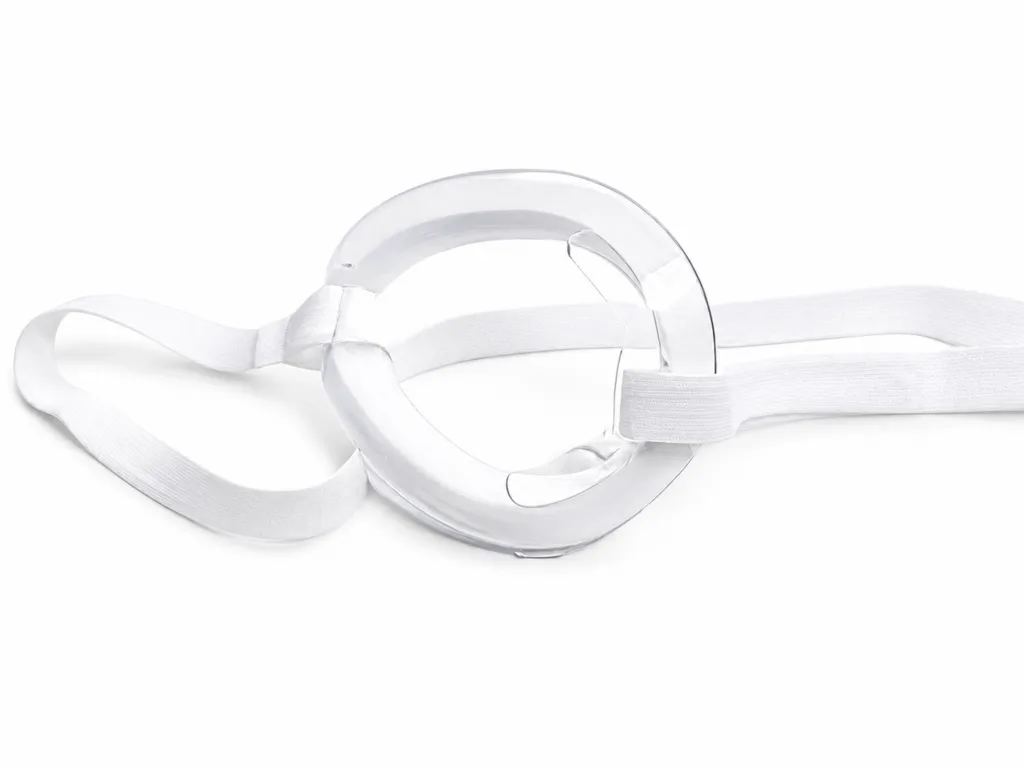 SoloShield Clear Polycarbonate Moisture Retention Eye Shields with Latex-Free Foam Lining & Strap