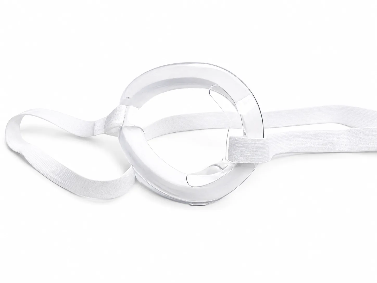 SoloShield Clear Polycarbonate Moisture Retention Eye Shields with Latex-Free Foam Lining & Strap