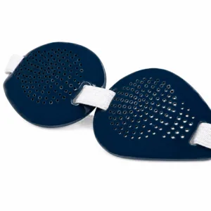 Duo-Shield Bilateral Blue Polycarbonate Pinhole Eye Shields with EVA Foam Lining