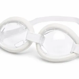 Duo-Shield Bilateral Clear Polycarbonate Moisture Retention Eye Shields with Foam Lining & Strap