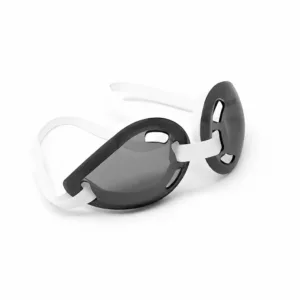 Duo-Shield Bilateral Grey Tinted Polycarbonate Moisture Retention Eye Shields with Foam Lining & Strap