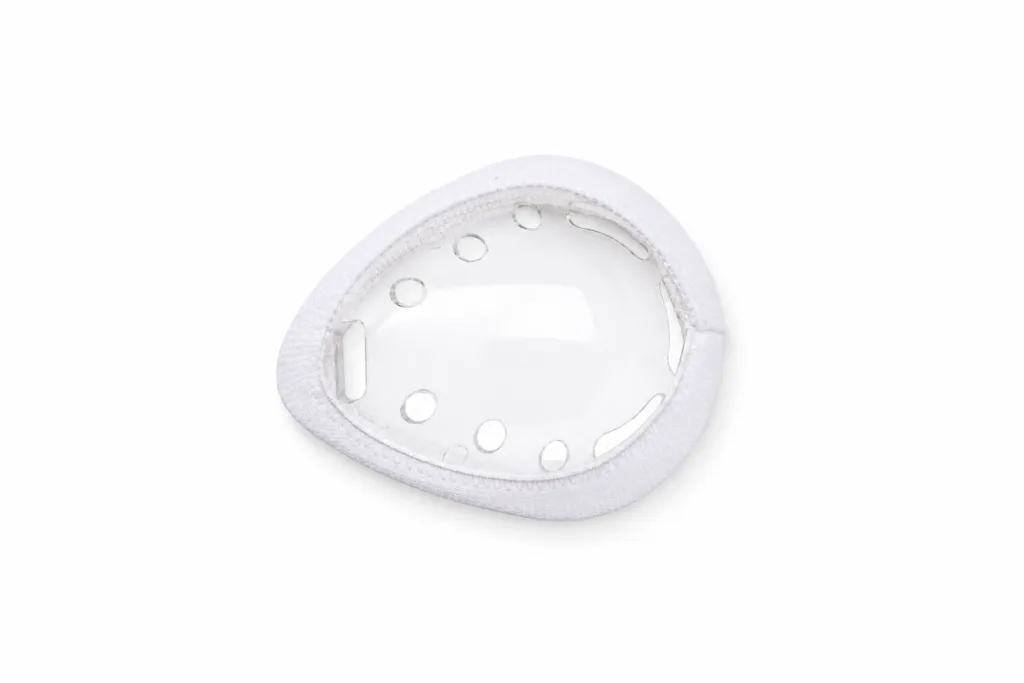 Clear Polycarbonate Eye Shields with White Loop Covers