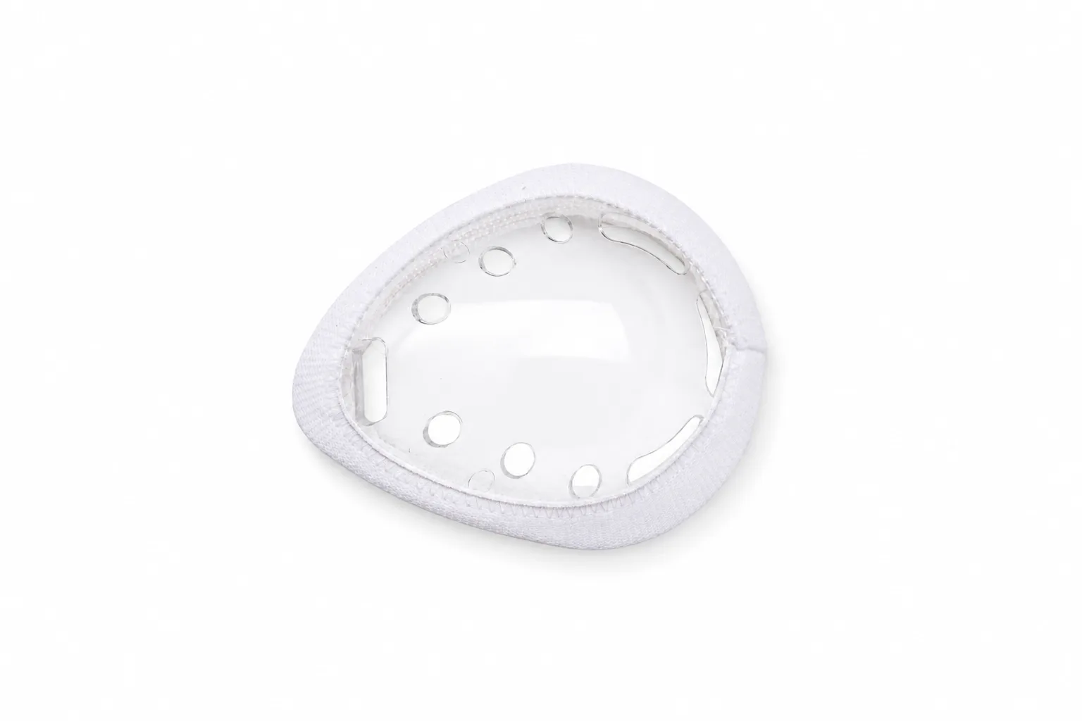 Clear Polycarbonate Eye Shields with White Loop Covers