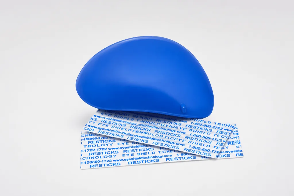 Blue Polycarbonate Occluder Eye Shields – Universal Fit with ReSticks