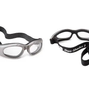 Duo-Shades Clear Polycarbonate Goggles, One-Piece Frame with Neoprene Foam Lining