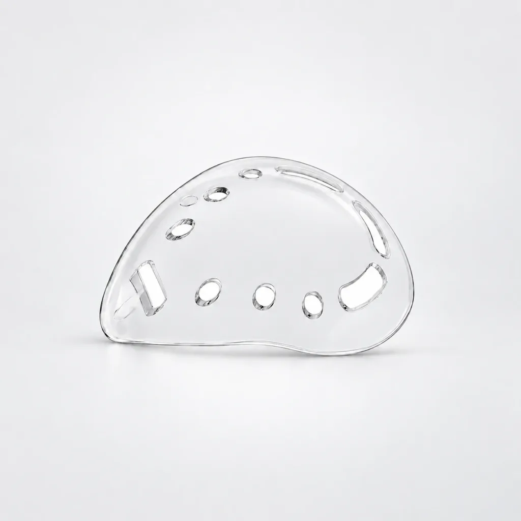 Deep clear polycarbonate eye shields