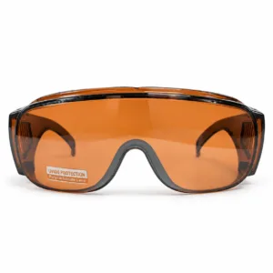 Amber driving glasses with UV400 polycarbonate lenses and side vents